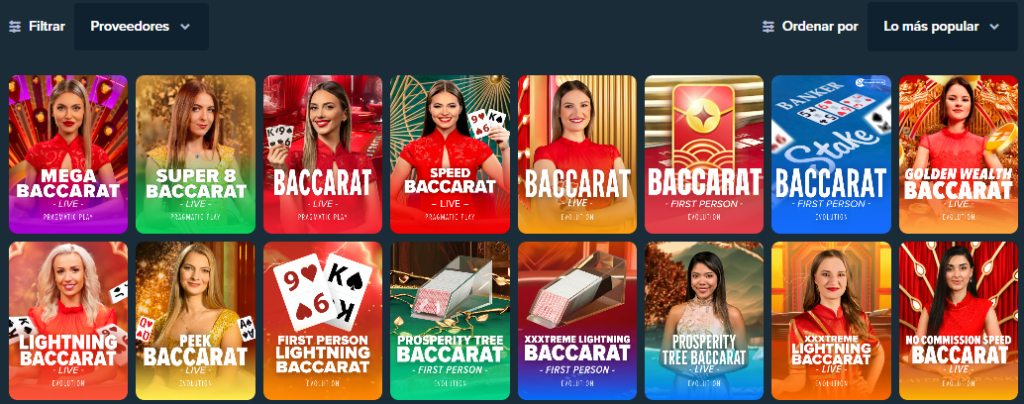 Baccará en Stake.co