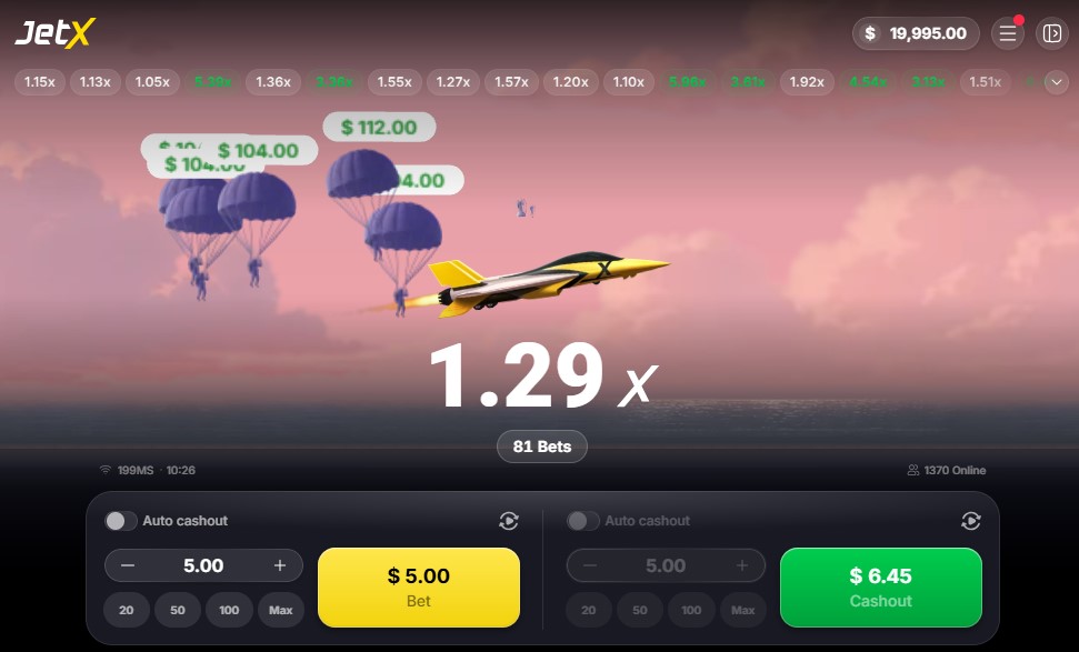 Juego JetX